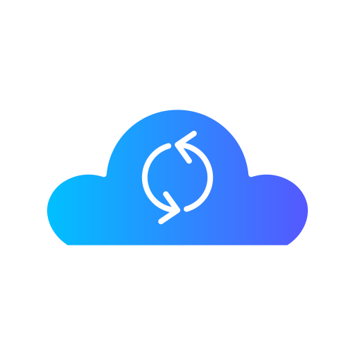 sincronización en la nube icono gratis