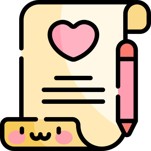 carta de amor icono gratis