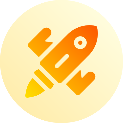 Rocket Basic Gradient Circular icon