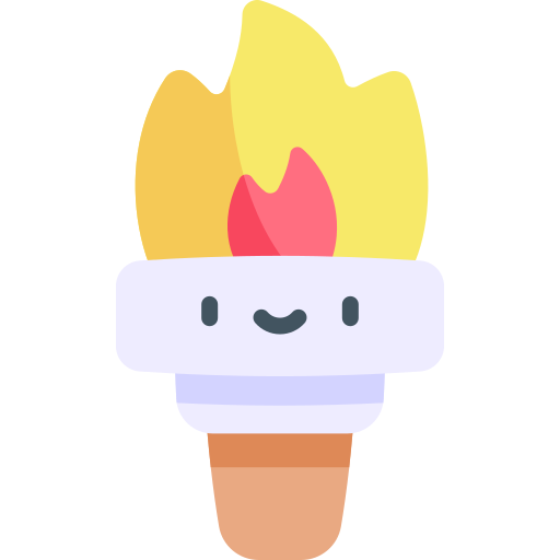 Torch Kawaii Flat icon