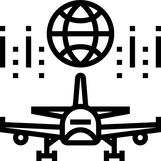 avión de aire icono gratis