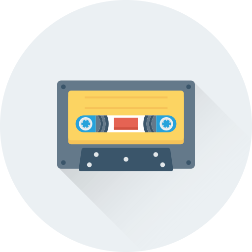 cinta de audio icono gratis