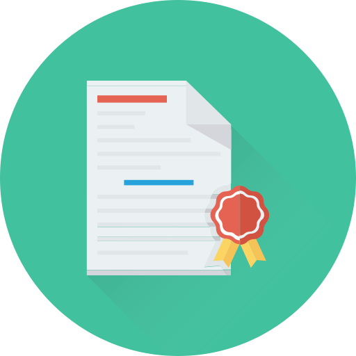 certificado icono gratis