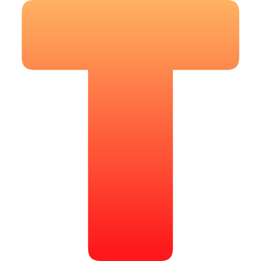 Letter T Generic gradient fill icon