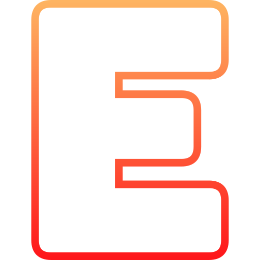 Letter e Generic gradient outline icon