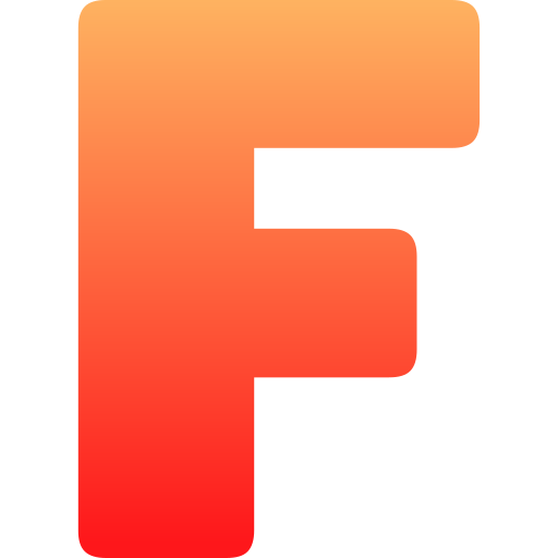 Letter f Generic gradient fill icon