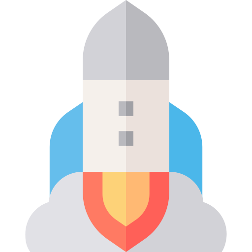 Rocket Basic Straight Flat icon