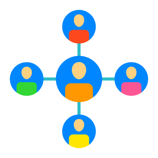 Organization Chart Generic color fill icon