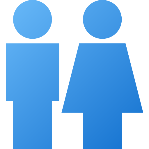 Male and female Generic gradient fill icon