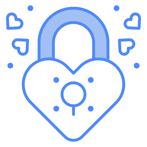 serrure à cœur Icône gratuit