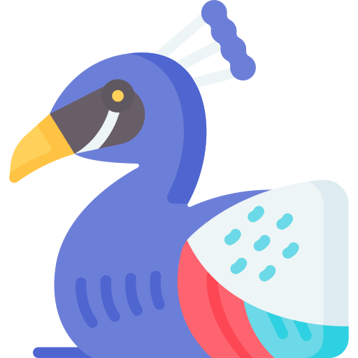 pavo real icono gratis