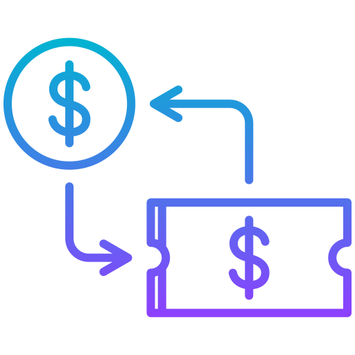 Money exchange Generic gradient outline icon