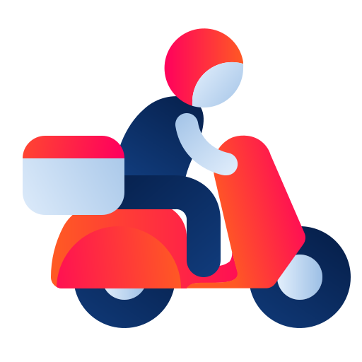 Fast Delivery Man On Motorcycle Icon For Appswebsites Vector, Free,  Graphic, Transportation PNG and Vector with Transparent Background for Free  Download