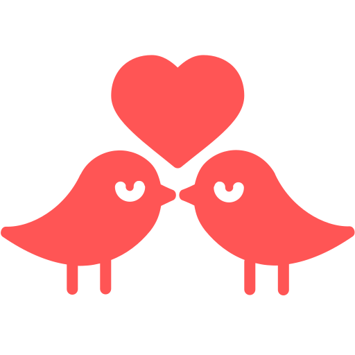 pájaro del amor icono gratis