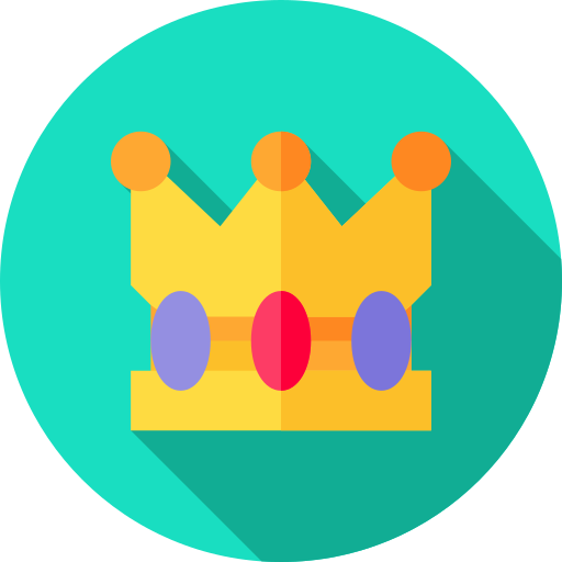 Crown Flat Circular Flat icon