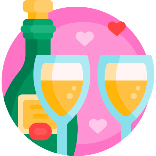 Champagne Detailed Flat Circular Flat icon