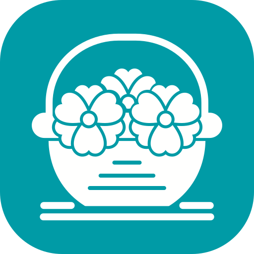 canasta de flores icono gratis