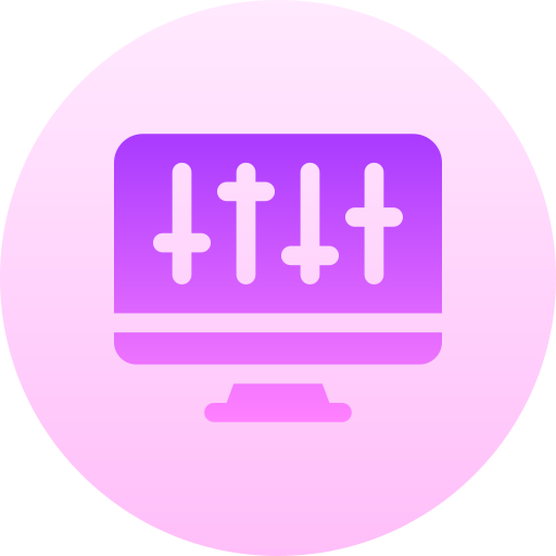 Adjustment Basic Gradient Circular icon