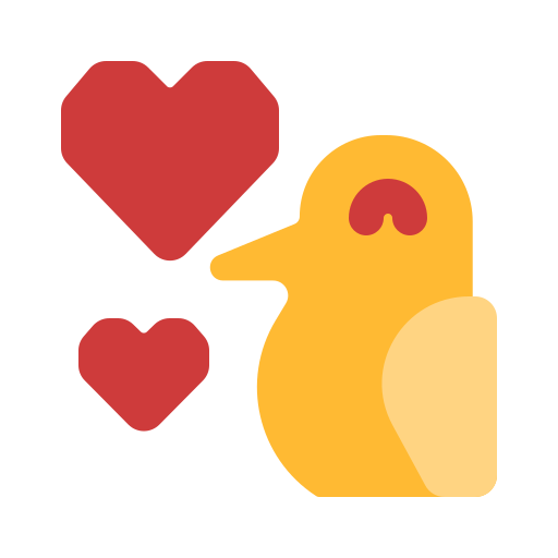 pájaro del amor icono gratis