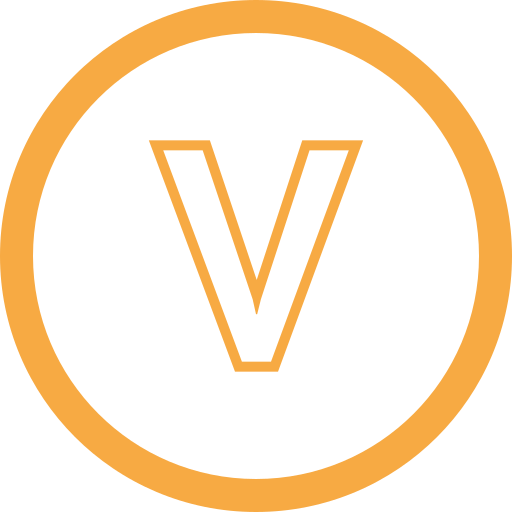 Letter V Generic color outline icon