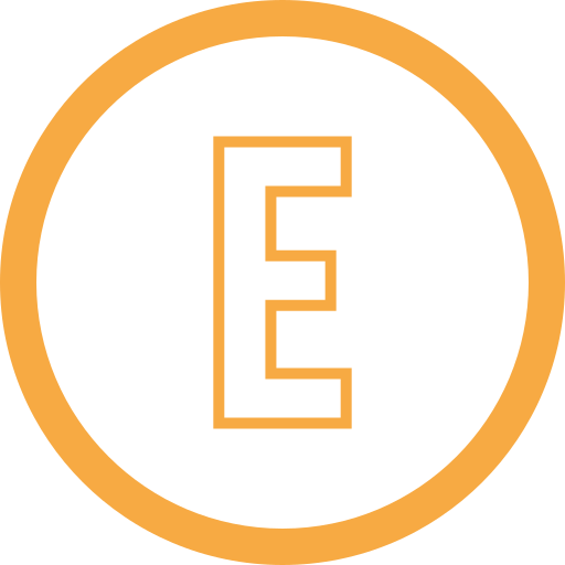 Letter e - Free shapes and symbols icons