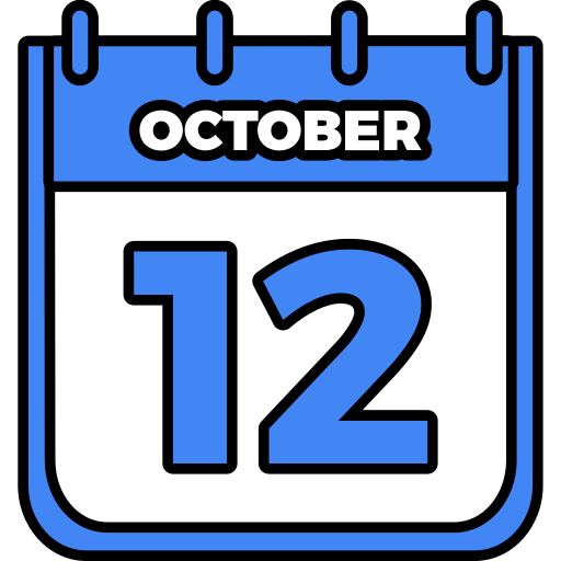 octubre 12 icono gratis