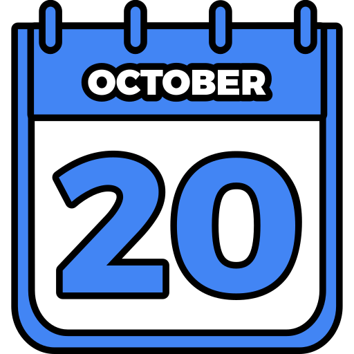 20 de octubre icono gratis