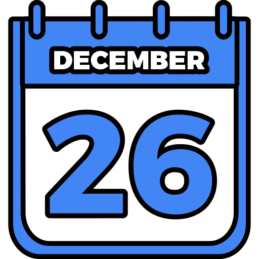 26 de diciembre icono gratis