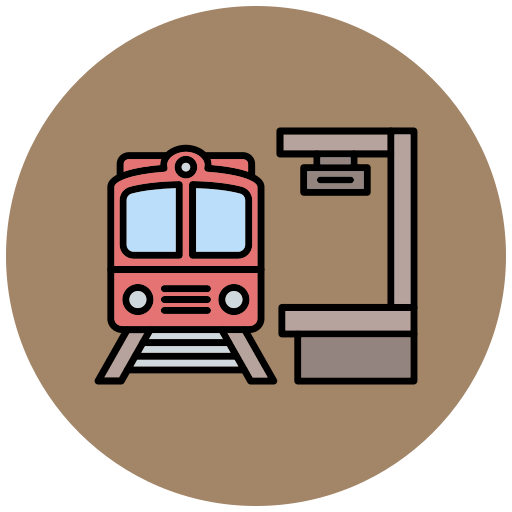 Parada de trem grátis ícone