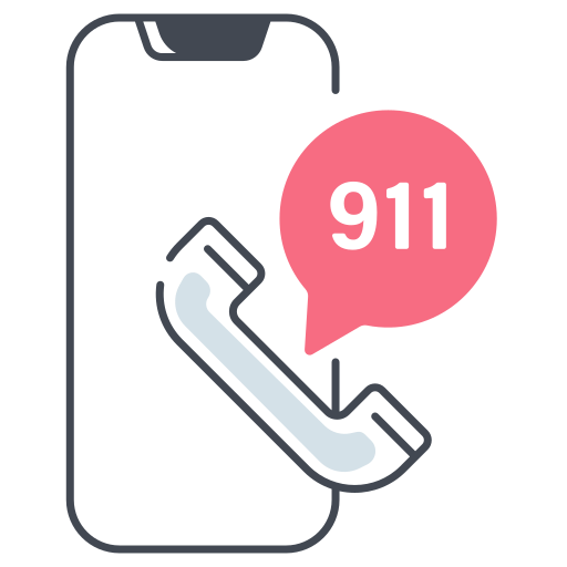 llamada al 911 icono gratis