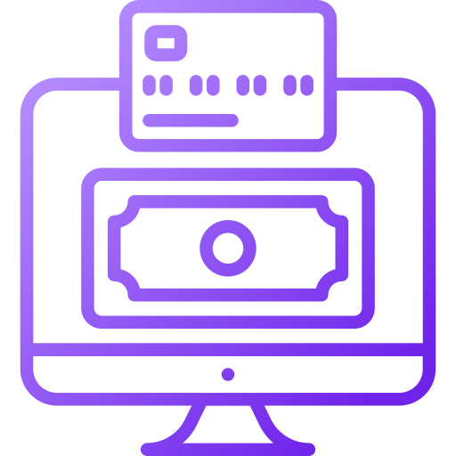 pago en línea icono gratis