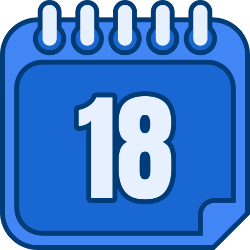 número 18 icono gratis