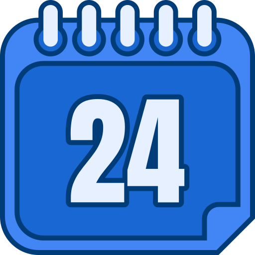 número 24 icono gratis