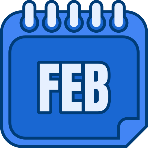 February Generic color lineal-color icon