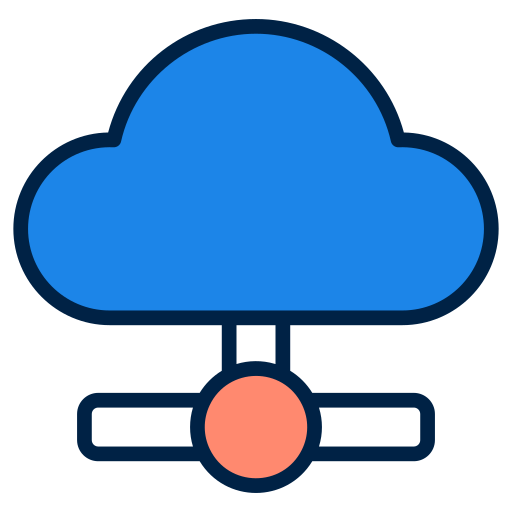 red en la nube icono gratis