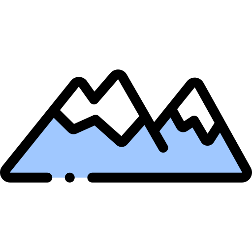 Mountain Detailed Rounded Lineal color icon