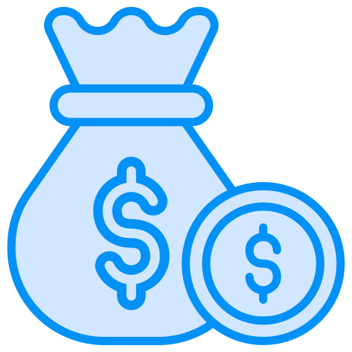 sac d'argent Icône gratuit