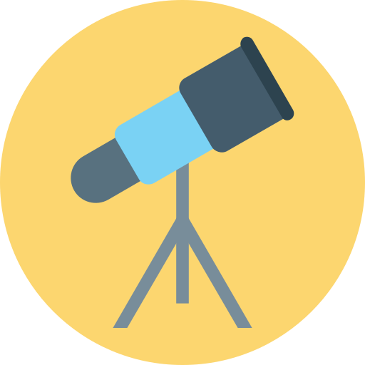 telescopio icono gratis