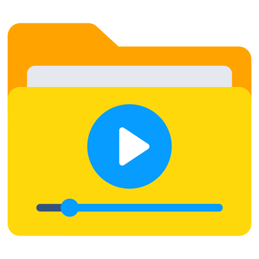 carpeta de videos icono gratis