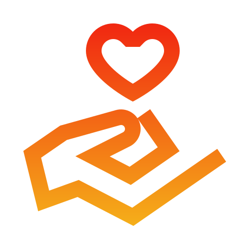 corazón de la mano icono gratis