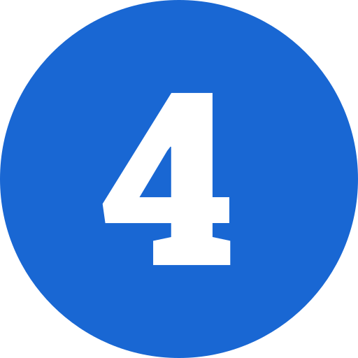 Number 4 Generic color fill icon