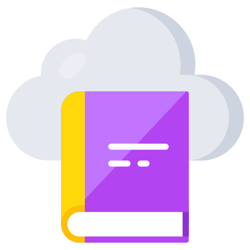 biblioteca en la nube icono gratis