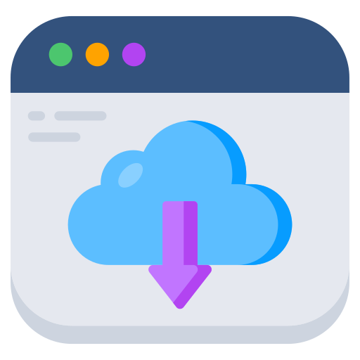 descarga en la nube icono gratis