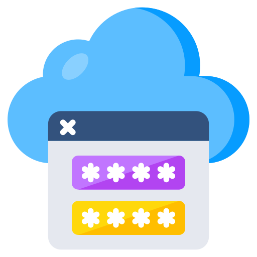 contraseña de la nube icono gratis