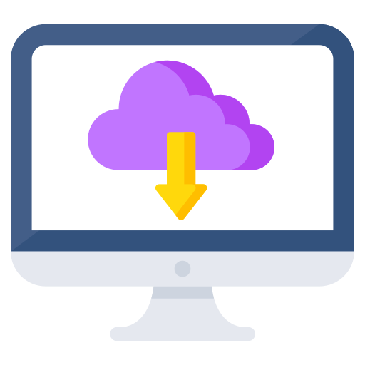 descarga en la nube icono gratis