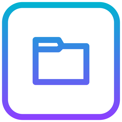 Folder Generic gradient outline icon