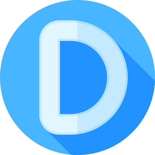 Letter D Generic color fill icon