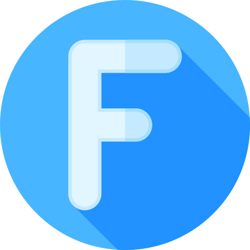 Letter f Generic color fill icon