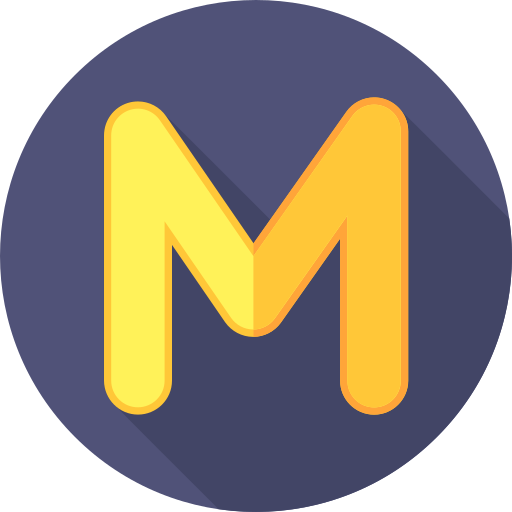 Letter m Generic color fill icon