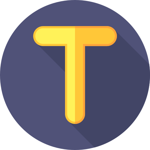 letra t icono gratis